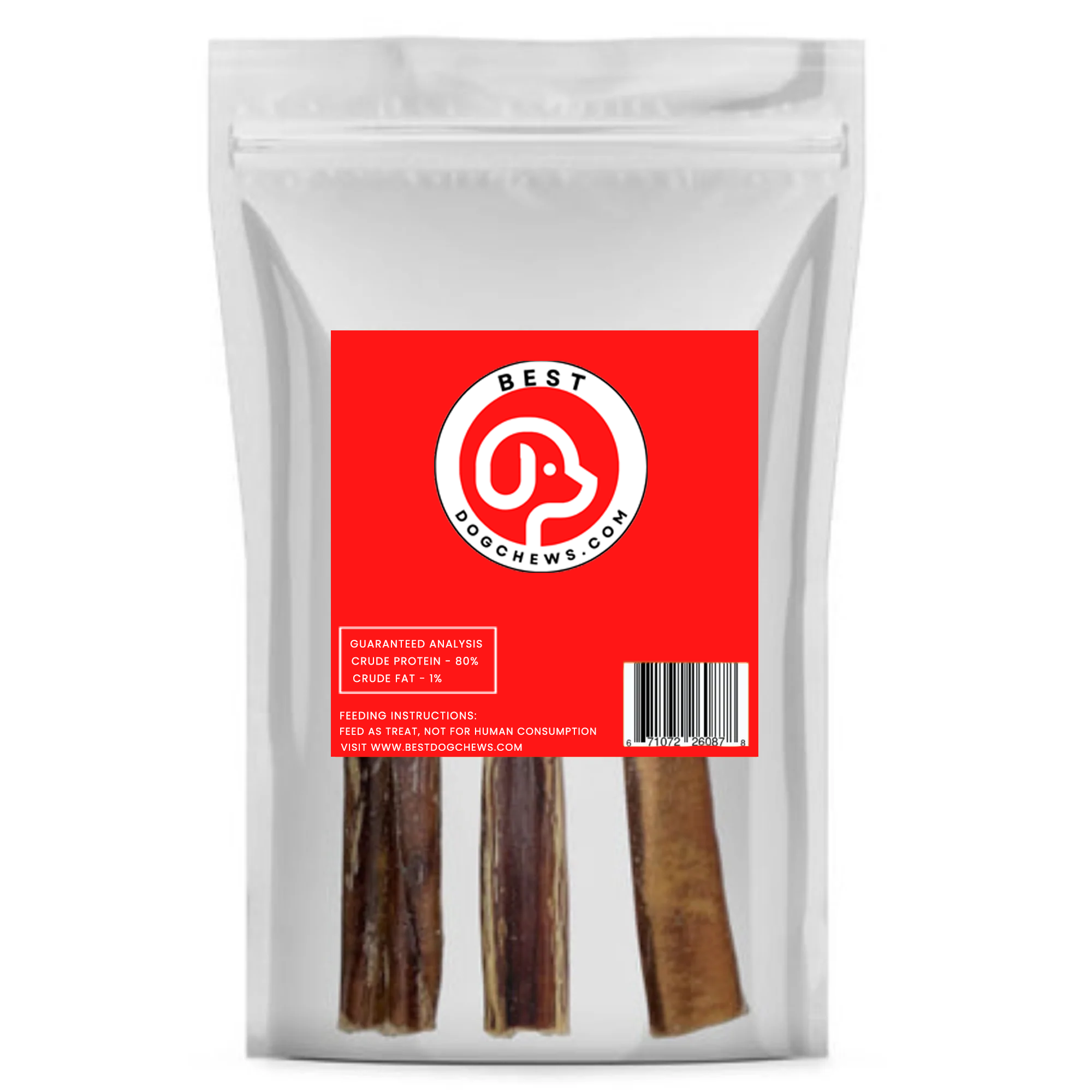 Jumbo Bully Sticks for Dogs - Thick Size - 6 Inch 3 Count - Best Dog Chews and Treats