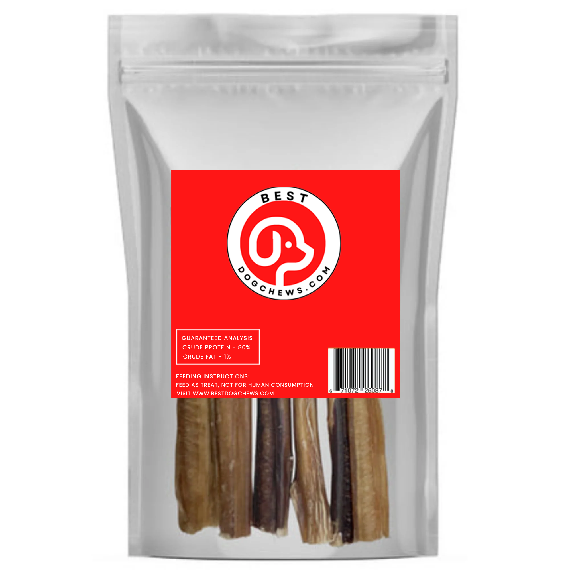 Thin Bully Sticks for Dogs - 6 Inch - 6 and 12 Count - Best Dog Chews and Treats